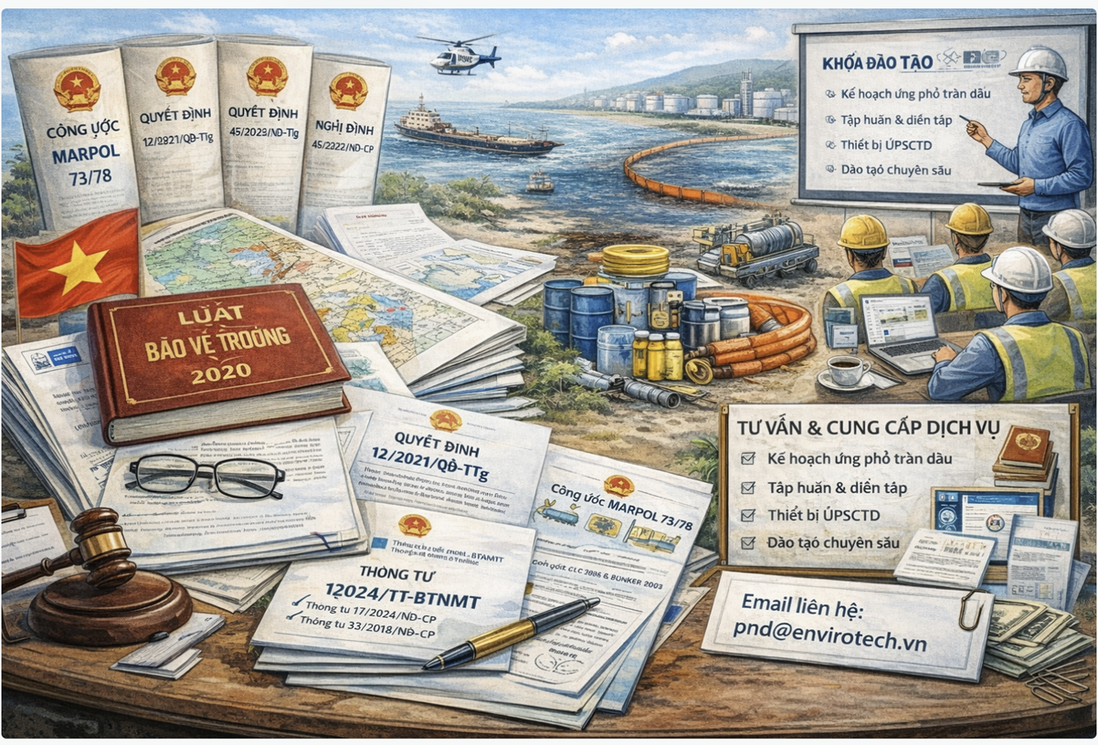 Tổng hợp Hệ thống Văn bản Pháp luật về Ứng phó Tràn dầu (Cập nhật 2025) & Những điều Doanh nghiệp cần biết